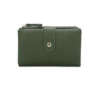 LeahWard Women's Soft Faux Leather Purse Bifold Wallet (S, Green)