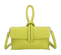 LeahWard Women's Suede Clutch Bag Large Wedding Handbags With Chain Strap (Neon Lime)