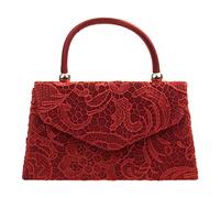 LeahWard Women's Top Handbag Cross Body Bag Wedding Clutch Bags Evening Purser s (BURGUNDY)