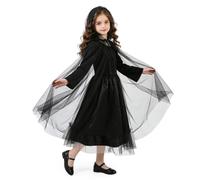 Leajap Halloween Dark Witch Costume for Girls: Gothic Witch Dress