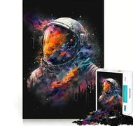 Leak Astronaut in Space Jigsaw Puzzle 1000 Piece for Adults Serene Game Serene Game Pattern Build Xmas Fun Gift (38x26cm)
