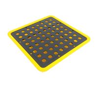 Leak Containment Tray for Scientific Labs, 13.2x13.2x2.2 Inch | Plastic Construction, Corrosion Resistant and Moisture Resistant, Anti-slip Top, Yellow Finish for Sample Bottles