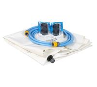 Leak Diverter Tarp 1 x 1m White and Fittings