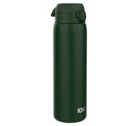 Leak Proof 1 Litre Thermal Water Bottle, Insulated Steel, Dark Green, 1L