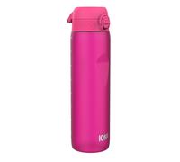 Ion8 1 Litre Water Bottle, Leak Proof, Flip Lid, Carry Handle, Rapid Hydration, Dishwasher Safe, BPA Free, Contoured Grip, Ideal for Travel, Gym & Activity, Carbon Neutral Recyclon, 32 oz, Pink