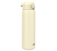 ION8 Lightweight 1 Litre Steel Water Bottle, Non-Insulated, Leak Proof, Easy to Open, Secure Lock, Dishwasher Safe, Flip Cover, Carry Handle, Ideal for Travel & Active Lifestyles, Creamy White