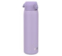ION8 Lightweight 1 Litre Steel Water Bottle, Non-Insulated, Leak Proof, Easy to Open, Secure Lock, Dishwasher Safe, Flip Cover, Carry Handle, Ideal for Travel & Active Lifestyles, Lilac Purple