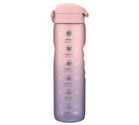 Leak Proof 1 Litre Water Bottle with Times to Drink, Recyclon, Purple & Rose, 1L