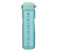 Ion8 1 Litre Water Bottle with Times to Drink, Leak Proof, Flip Lid, Carry Handle, Dishwasher Safe, BPA Free, Soft Touch Contoured Grip, Ideal for Gym, Health and Fitness, 32 oz,Clear/White