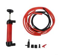Leak-Proof Antifreeze Hand Pump Kit for RV Winterizing,Red Manual Siphon Device with Hoses and Sleeves for Camper Trailer Boat Marine Plumbing Protection