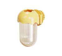 Leak-proof Cage Vegetable Holder with Flower-shaped Water Container, Preserves Nutrients, 48 Hours Shelf Life, Vitamin Rich Bird Supplier (Yellow, One Size)