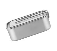 Leak Proof Camping Tableware with Not Bad Base Spacious Lunch Container Food Storage Box for Office School Use Titanium Camping Bentos Box