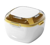 Leak Proof Denture Cup - Soaking Cup for Dentures, Denture Container for Dripping Orthodontic Appliances, Retainer Cleaning Box | Cleaning Bath with Lid, Custod