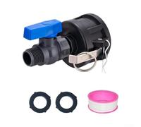 Leak-Proof for ibc Tote Connector for Garden Hose Leak-Proof | Converts 2" outlet to 3/4" hose, includes ball valve, cam lock design, easy water access