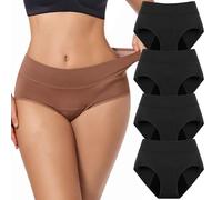 Leak Proof Incontinence Panties - Reusable & Washable Three-Layer Underwear for Ultimate Protection (4 Pack, X-Large)