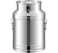 Leak Proof Insulated Stainless Steel Milk Transport Tank, 35L Liquid Storage Container for Milk, Wine, Water