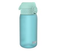 Ion8 Kids Water Bottle, 350 ml/12 oz, Leak Proof, Easy to Open, Secure Lock, Dishwasher Safe, BPA Free, Carry Handle, Hygienic Flip Cover, Easy Clean, Odour Free, Carbon Neutral, Light Blue