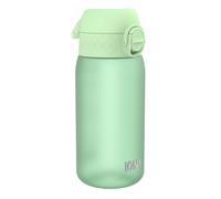 Ion8 Kids Water Bottle, 350 ml/12 oz, Leak Proof, Easy to Open, Secure Lock, Dishwasher Safe, BPA Free, Carry Handle, Hygienic Flip Cover, Easy Clean, Odour Free, Carbon Neutral, Surf Green