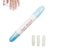 Leak-Proof Nail Polish Corrector Pen with 3 Replaceable Tips,Refillable Eraser Pen for Gel Polish Removal,Non-Drying Manicure Edge Tool,Easy-to-Open Design for Quick Nail Art Mistakes Cleanup (blue)