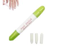 Leak-Proof Nail Polish Corrector Pen with 3 Replaceable Tips,Refillable Eraser Pen for Gel Polish Removal,Non-Drying Manicure Edge Tool,Easy-to-Open Design for Quick Nail Art Mistakes Cleanup (green)