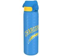 Ion8 NFL Los Angeles Chargers Lightweight Steel Water Bottle, 600 ml/20 oz, Non-Insulated, Leak Proof, Easy to Open, Secure Lock, Dishwasher Safe, Flip Cover, Fits Cup Holders, Metal Water Bottle