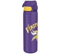 Ion8 NFL Minnesota Vikings Lightweight Steel Water Bottle, 600 ml/20 oz, Non-Insulated, Leak Proof, Easy to Open, Secure Lock, Dishwasher Safe, Flip Cover, Fits Cup Holders, Metal Water Bottle