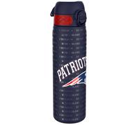 Ion8 NFL New England Patriots Lightweight Steel Water Bottle, 600 ml/20 oz, Non-Insulated, Leak Proof, Easy to Open, Secure Lock, Dishwasher Safe, Flip Cover, Fits Cup Holders, Metal Water Bottle