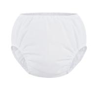 Leak-Proof PE Incontinence Plastic Pants, Waterproof Underwear for Elderly Care Adults Bedwetting Protection, White L