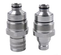 Leak-Proof Quick Coupler Set With Safety Pin For Kubota for tractor | Built from NM360 alloy steel, 316L seals, resists dust, oil, extreme temps
