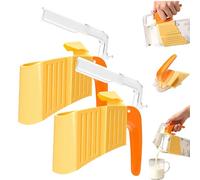 Leak-Proof Reusable Milk Carton Clip with Handle,Easy Pour Milk Holder,Easy Grip Dispensing Clamp for Standard Milk Cartons for Travel, Picnic & Fridge Organization. (2Piece)