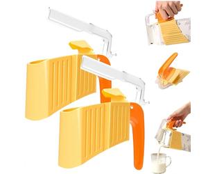 Leak-Proof Reusable Milk Carton Clip with Handle,Easy Pour Milk Holder,Easy Grip Dispensing Clamp for Standard Milk Cartons for Travel, Picnic & Fridge Organization. (2Piece)