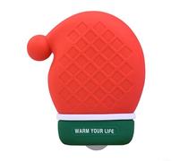 Leak Proof Silicone Hot Water Bottle Featuring Wide Mouth and Anti Scalding Grid for Consistent Heat Retention (Red)