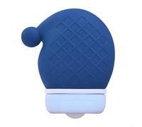 Leak Proof Silicone Hot Water Bottle Featuring Wide Mouth and Anti Scalding Grid for Consistent Heat Retention (Blue)