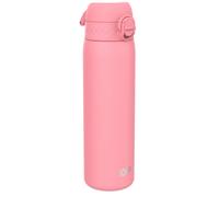 ION8 Vacuum Insulated Steel Water Bottle, 500 ml/17 oz, Leak Proof, Easy to Open, Secure Lock, Dishwasher Safe, Fits Cup Holders, Carry Handle, Scratch Resistant, Metal Water Bottle, Rose Pink