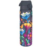 Leak Proof Slim Thermal Water Bottle, Insulated Steel, Bright Floral, 500ml (17o