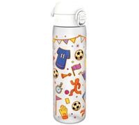 Ion8 Water Bottle, 500ml/18oz, Slim Leak Proof & BPA-Free Drinking Bottle, Secure Lock Prevents Spills, Dishwasher Safe, Carry Handle, Ideal for Adults & Kids - Travel, Gym & School, Football