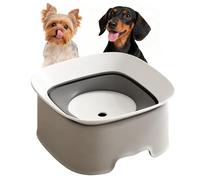 Leak-proof splash guard dog water bowl, drinking and food bowl for pets, slow drinking water bowl for dogs, for the dining area, for being alone, in the kitchen, living room, home and