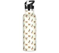 Leak-Proof Stainless Steel Water Bottle 20 oz | Thermal Lock Technology, Air Vent Valve, Travel Insulated Bottle, Magenta Eyeglass Grey Rabbit