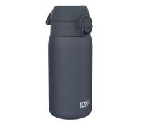 ION8 Vacuum Insulated Steel Water Bottle, 320 ml/11 oz, Leak Proof, Easy to Open, Secure Lock, Dishwasher Safe, Carry Handle, Metal Water Bottle, ThermoShield Stainless Steel, Ash Navy