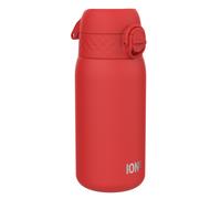 ION8 Vacuum Insulated Steel Water Bottle, 320 ml/11 oz, Leak Proof, Easy to Open, Secure Lock, Dishwasher Safe, Carry Handle, Metal Water Bottle, ThermoShield Stainless Steel, Red
