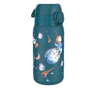 Ion8 Vacuum Insulated Steel Water Bottle, 320 ml/11 oz, Leak Proof, Easy to Open, Secure Lock, Dishwasher Safe, Carry Handle, Metal Water Bottle, ThermoShield Stainless Steel, Blue, Space Travel