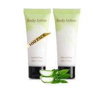 Leak-proof Travel Size Body Lotion 1.1 oz / 30 ml, Pack of 100, Hotel Lotion, Sandalwood and Orange Fragrance, Toiletries and