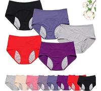 Leak Proof Underwear for Women, Washable Incontinence Pants with Pelvic Floor Support, Reusable Incontinence Underwear (5pcs-a,L)