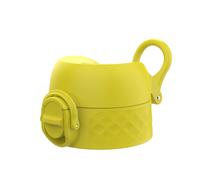 Ion8 Leak Proof Replacement OneTouch 2.0 Water Bottle Lid, Leak Proof, Easy to Open, Secure Lock, Dishwasher Safe, BPA Free, Hygienic Flip Cover, Carry Handle, Easy Clean, Small, Yellow