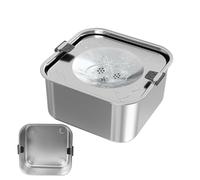 Leak-proof water bowl for dogs, stainless steel drinking fountain for cats with 3 L capacity, pet accessories, puppy, senior, creep feeder, home, patio, car transport box, outdoor