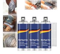 Leak Sealing Welding Glue,Heavy Duty Cold Welding Glue,Waterproof Sealant,Weld Metal Repair Glue,Strong Metal Casting Welding Glue,Metal Glue Heavy Duty Waterproof,Quickly Repair Cracks,Holes (3 Pcs)