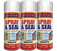 Leak Stop Spray & Seal Waterproof Sealant, 300ml, White, for Gutter and Roof