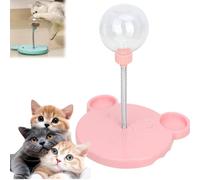 Leaking Treats Ball Pet Feeder Toy, Pet Leaking Ball Slow Food Eater, Wobbly Interactive Toy, Provides Pets With A Wealth Of Entertainment And Healthy Eating Options (Pink)