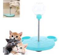 Leaking Treats Ball Pet Feeder Toy, Pet Leaking Ball Slow Food Eater, Wobbly Interactive Toy, Provides Pets With A Wealth Of Entertainment And Healthy Eating Options (Blue)