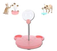 Leaking Treats Ball Pet Feeder Toy, Pet Toy Treat Dispenser, Interactive Pet Toy, Wobbly Dog Treat Toy, Pet Interactive Slow Feeder Toy Ball, for Hunting Chasing and Exercise (Pink-B)